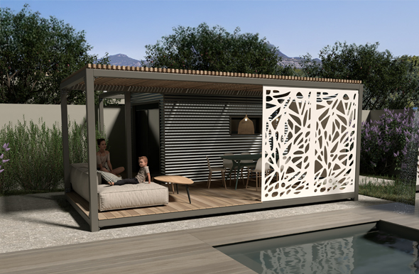 Image 3D d'une maison de jardin