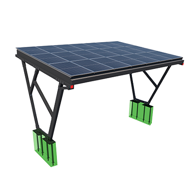 Fondation par pieux pour les ombrières